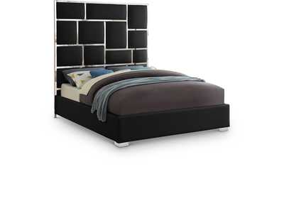 Image for Milan Black Faux Leather Queen Bed