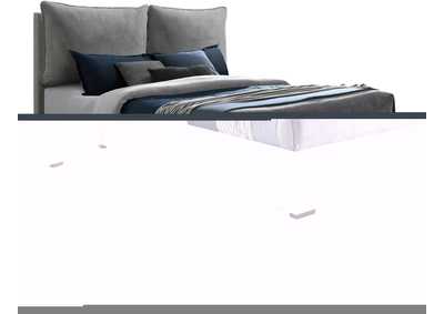 Image for Misha Light Grey Polyester Fabric King Bed (3 Boxes)