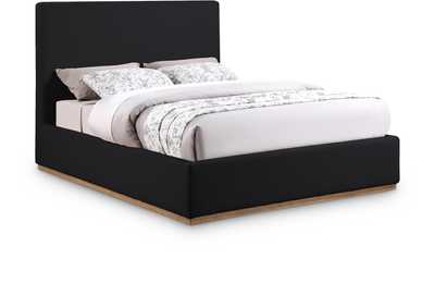 Image for Monaco Black Boucle Fabric Queen Bed