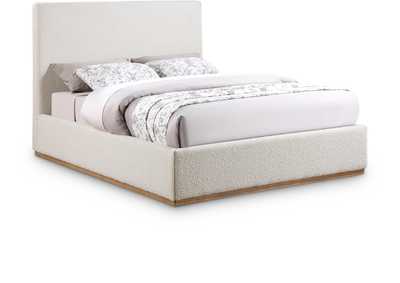 Image for Monaco Cream Boucle Fabric King Bed