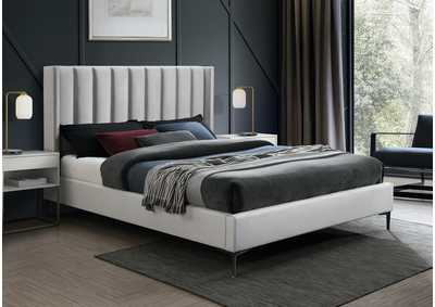 Image for Nadia Cream Velvet Queen Bed