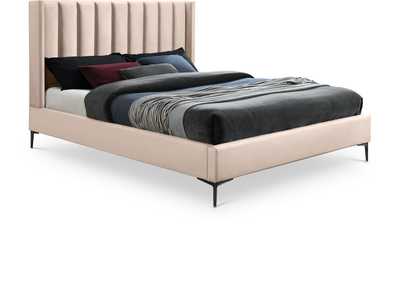 Image for Nadia Pink Velvet King Bed