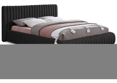 Image for Nash Black Boucle Fabric King Bed