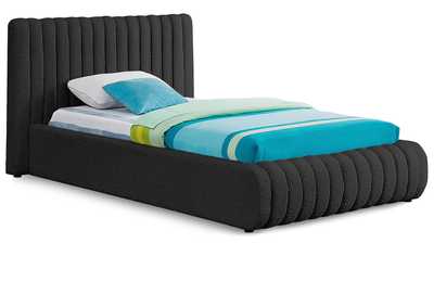 Image for Nash Black Boucle Fabric Twin Bed