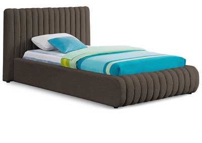 Image for Nash Brown Boucle Fabric Twin Bed