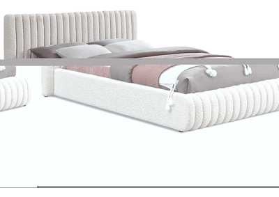 Image for Nash Cream Boucle Fabric Queen Bed