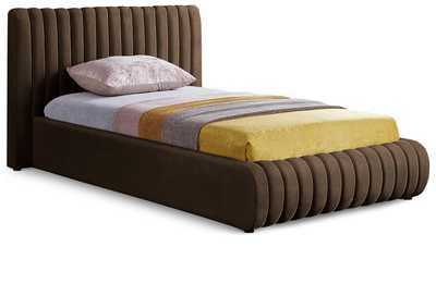Image for Nico Brown Velvet Twin Bed