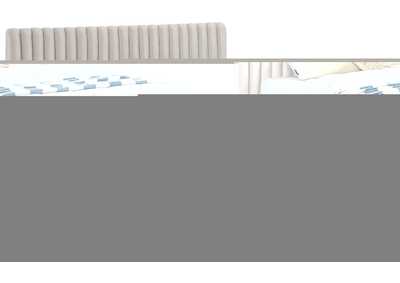 Image for Nico Cream Velvet Queen Bed