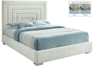 Image for Nora Cream Velvet Full Bed