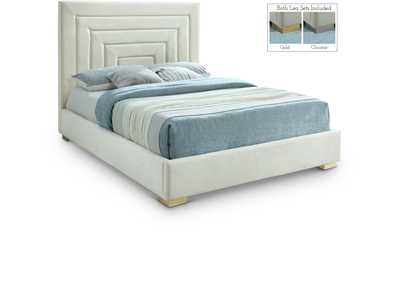 Image for Nora Cream Velvet King Bed