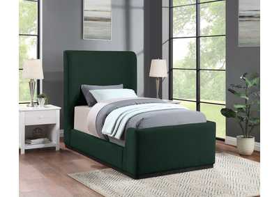 Image for Oliver Green Boucle Fabric Twin Bed (3 Boxes)