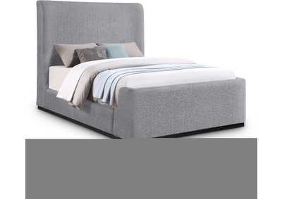 Image for Oliver Grey Boucle Fabric Queen Bed (3 Boxes)