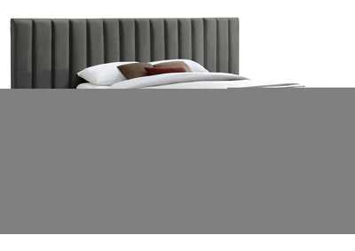 Image for Pablo Grey Velvet Queen Bed
