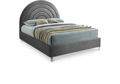 Image for Rainbow Grey Velvet King Bed
