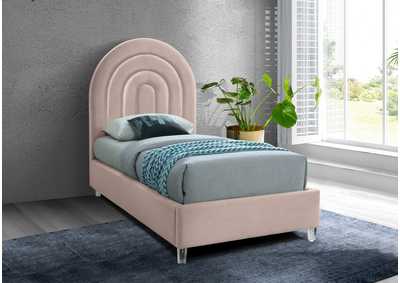 Image for Rainbow Pink Velvet Twin Bed