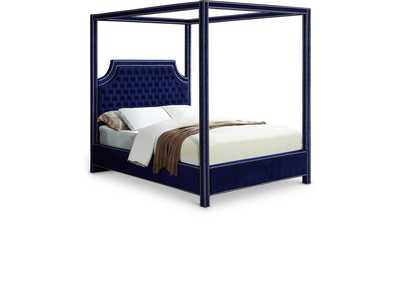 Image for Rowan Navy Velvet King Bed (3 Boxes)
