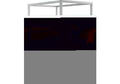 Image for Rowan White Velvet Queen Bed (3 Boxes)