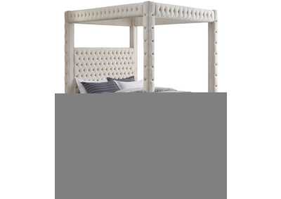 Image for Royal Beige Velvet King Bed (4 Boxes)