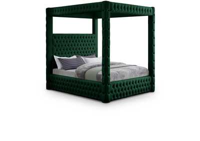 Image for Royal Green Velvet King Bed (4 Boxes)