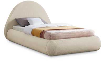 Image for Rudy Beige Teddy Fabric Twin Bed