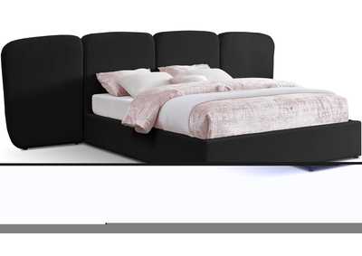Image for Shiloh Black Boucle Fabric King Bed (3 Boxes)