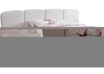 Image for Shiloh Cream Boucle Fabric Queen Bed (3 Boxes)