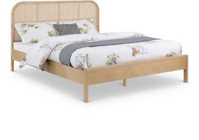 Image for Siena Natural Ash Wood Queen Bed (3 Boxes)