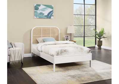 Image for Siena White Ash Wood Twin Bed (3 Boxes)