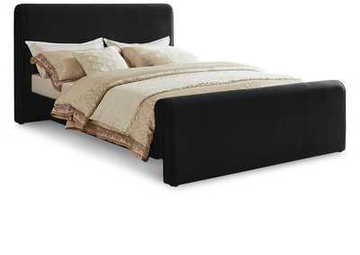 Image for Sloan Black Velvet Queen Bed (3 Boxes)