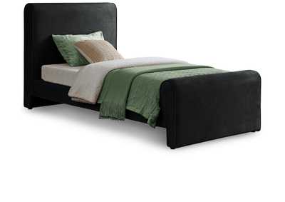 Image for Sloan Black Velvet Twin Bed (3 Boxes)