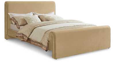 Image for Sloan Camel Velvet King Bed (3 Boxes)