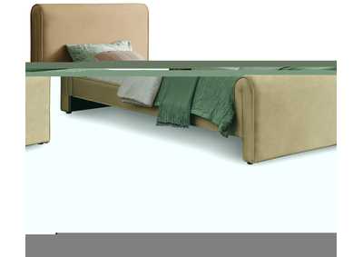 Image for Sloan Camel Velvet Twin Bed (3 Boxes)