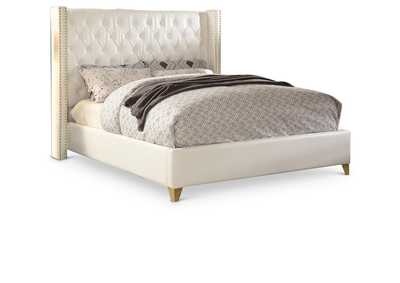 Image for Soho White Faux Leather King Bed