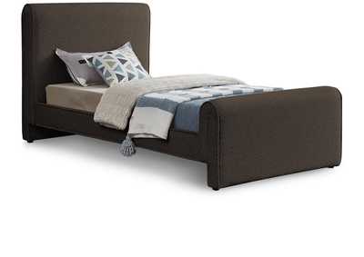 Image for Stylus Brown Boucle Fabric Twin Bed (3 Boxes)