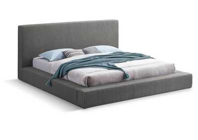 Image for Terra Grey Boucle Fabric Queen Bed