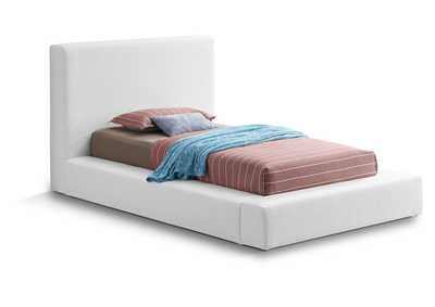 Image for Terra White Boucle Fabric Twin Bed