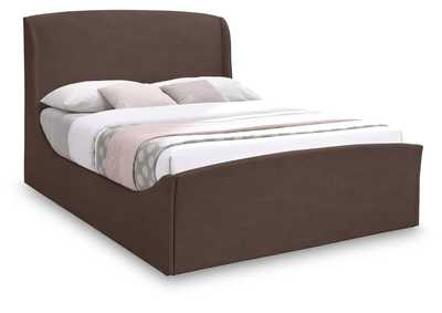 Image for Twin Brown Velvet King Bed (3 Boxes)