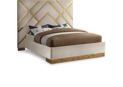 Image for Vector Cream Velvet King Bed