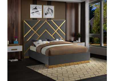 Image for Vector Grey Velvet King Bed