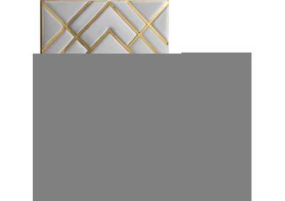 Image for Vector White Faux Leather Queen Bed