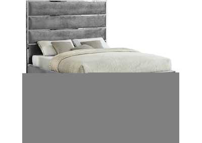 Image for Zuma Grey Velvet King Bed