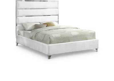 Image for Zuma White Velvet King Bed
