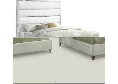 Image for Zuma White Velvet Queen Bed