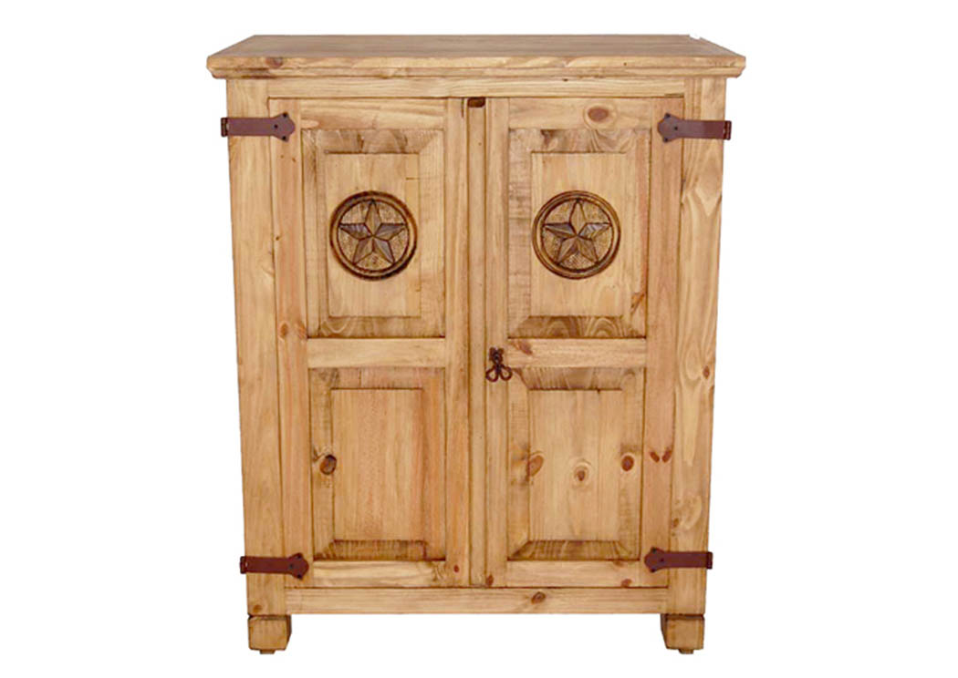 Small Short Armoire w/Star,Million Dollar Rustic