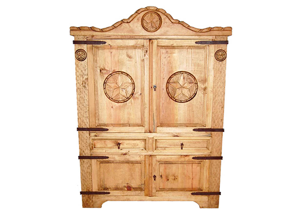 Rope Armoire w/Star,Million Dollar Rustic