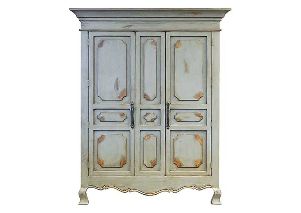 2 Door Old Grey Armoire,Million Dollar Rustic