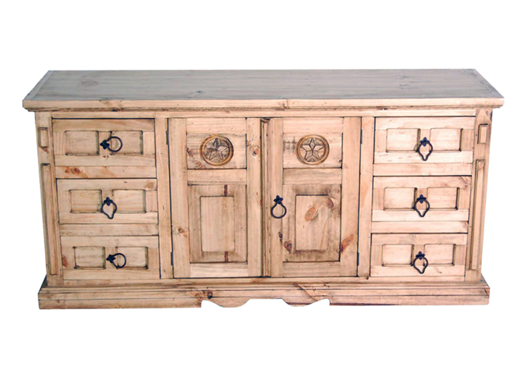 San Gabriel Dresser w/Star,Million Dollar Rustic