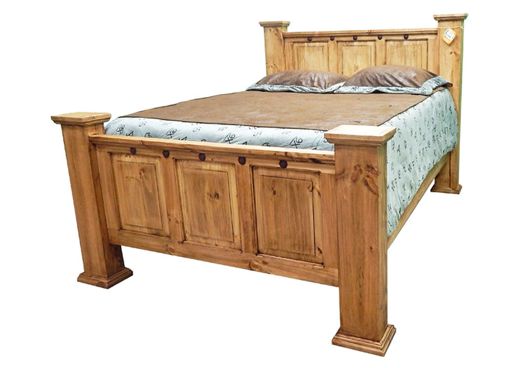 Straight Queen Mansion Bed,Million Dollar Rustic