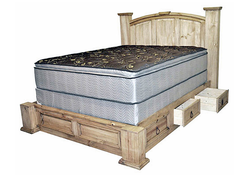 Mansion King Storage Bed,Million Dollar Rustic