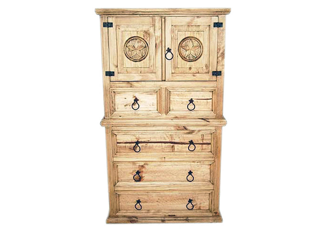 Mansion Chest w/Star,Million Dollar Rustic